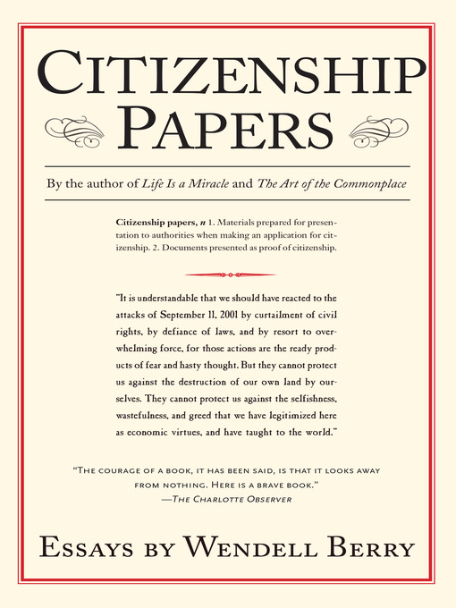 Title details for Citizenship Papers by Wendell Berry - Available